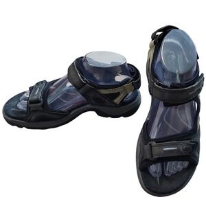 ECCO Offroad Women Black Gray Outdoor Hiking Sandals Receptor EU 39 US 8 8.5